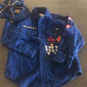 Vintage 1960s Cub Scout Shirt with Patches